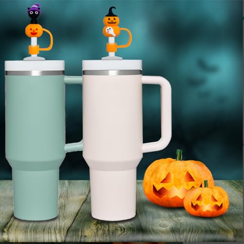 9PCS 3D Halloween Straw Toppers for Stanley Cup (9 Count)