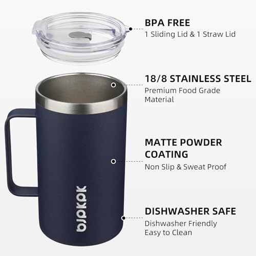 25oz Insulated Coffee Mug with Handle
