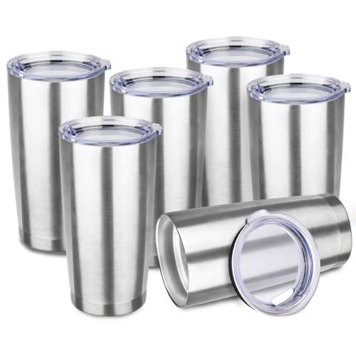 6 Pack 20oz Stainless Steel Travel Coffee Tumbler