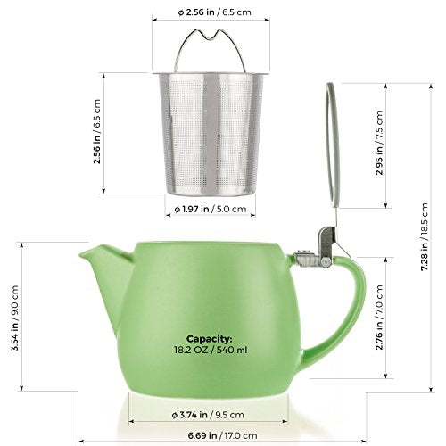 Pluto Porcelain Small Teapot Lime