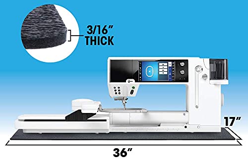 Stay-in-Place Machine Mat - 17" x 36" - Calms Vibration and Dampens Noise