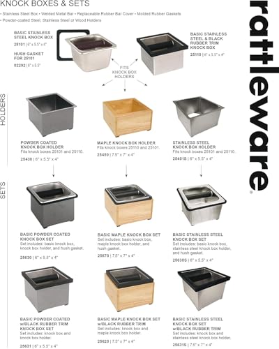 Round Stainless Steel Espresso Knock Box with Splash Guard