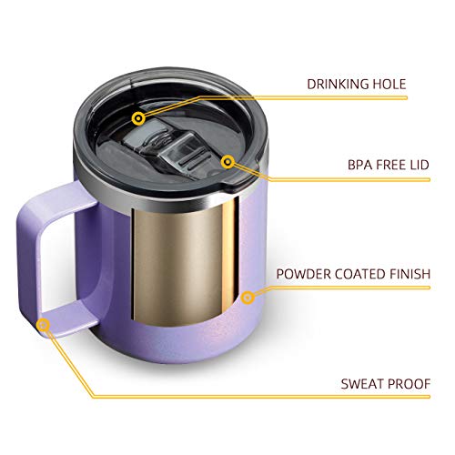 12 oz Insulated Travel Coffee Mug with Handle