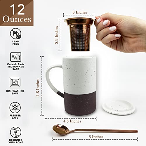 Ceramics Tea Cup with Loose Leaf Infuser