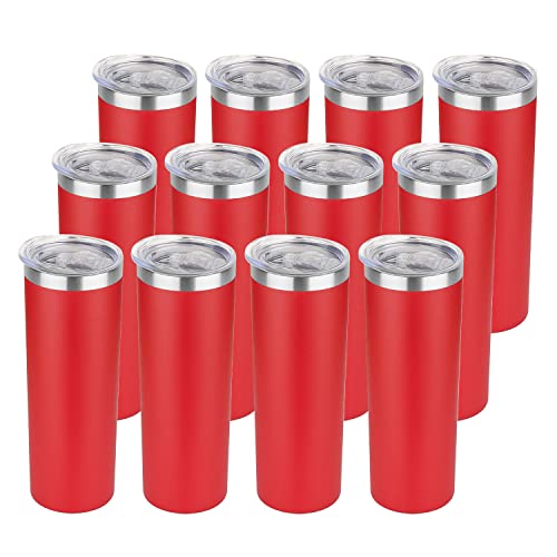 20 oz Skinny Tumblers Bulk Set (12 Count)