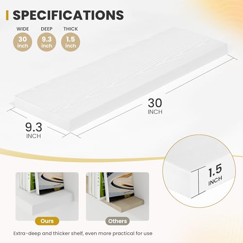 30 Inch Floating Shelves (2 Count)