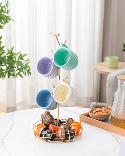 Gold Mug Holder & Mug Tree for Countertop