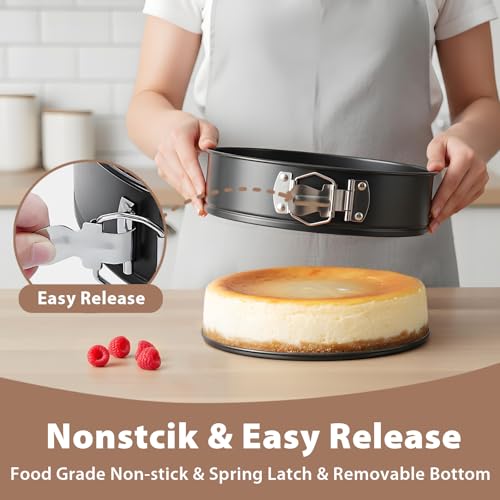 Springform Pan 9 Inch Nonstick Cheesecake Pan with Protector