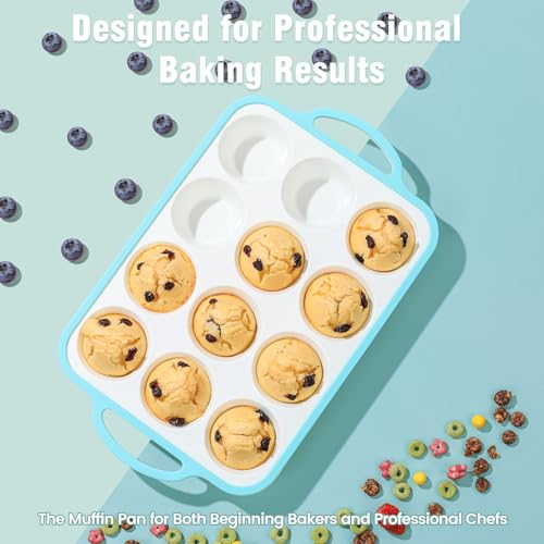 Silicone Muffin Pans for Baking 2 Pack