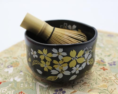 Japanese Traditional Mino Ware Handcrafted Mini Matcha Chawan Tea Bowl Cup Set With Chasen Bamboo Tea Whisk Ceremony Tableware Pottery