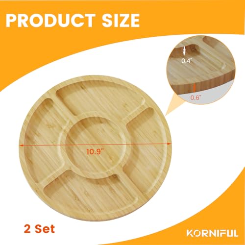 Bamboo Serving Tray 2 Pack (2 Count)