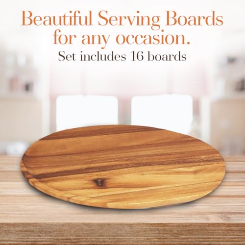 Woodard & Charles Acacia Wood Large Oval Serving Tray (16 Count)