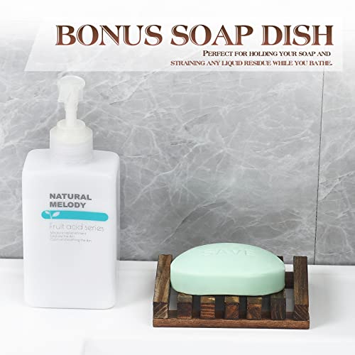 Wooden Rectangle Storage Tray with Soap Dish