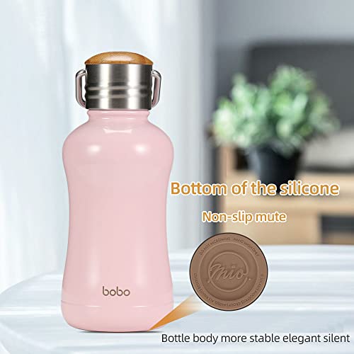 Mini Insulated Water Bottle With Bamboo Lid