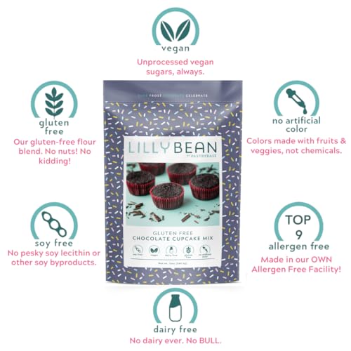 Gluten Free Chocolate Cupcake Mix with No Artificial Colors (13 Ounce)