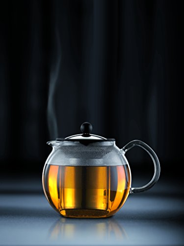 Assam Glass Tea Press with Stainless Steel Filter and Lid