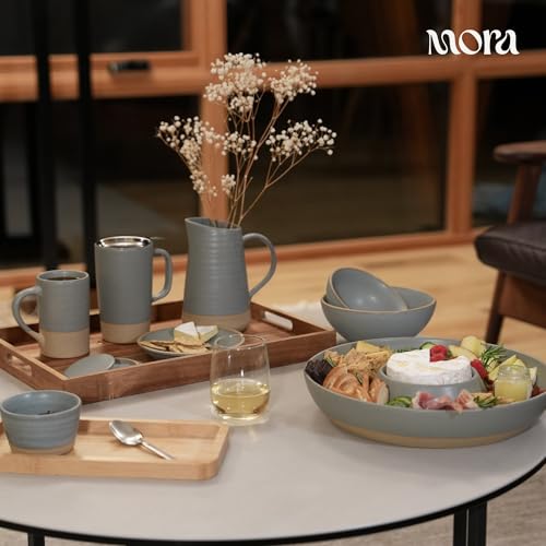 Mora Ceramic Chips and Dip Serving Tray