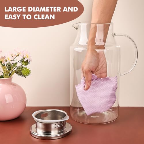 128oz Glass Pitcher with Lid