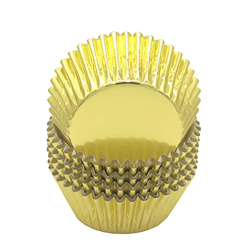 Standard Gold Foil Cupcake Liners Muffin Baking Cups for Party and More (100 Count)