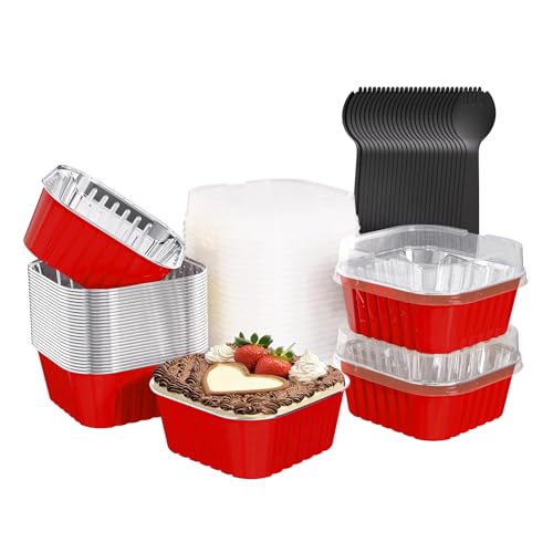 25 Pack Mini Cake Pans with Lids (25 Count)