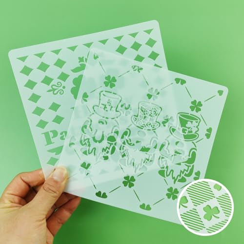 6in Shamrocks Cookie Stencils for Royal Icing (16 Count)