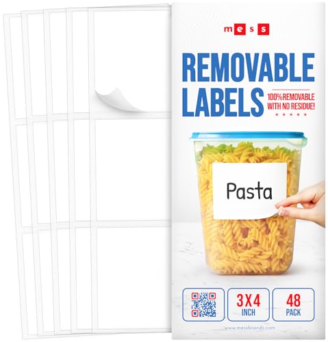 Removable Dry Erase Labels 3x4 in 48 Pk