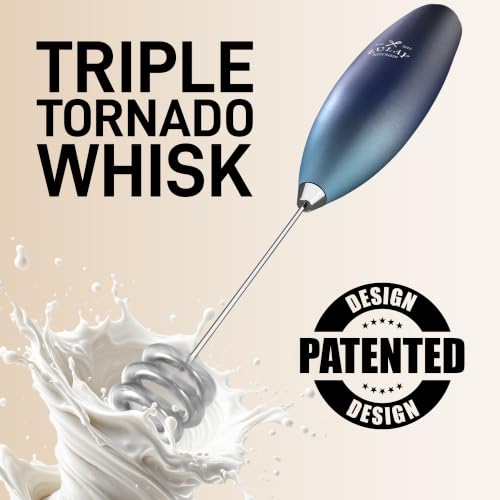 Powerful Milk Frother Wand With Duracell Batteries