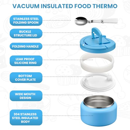 13.5oz Vacuum Insulated Soup Thermo for Hot Food