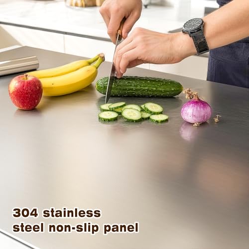 35.4"x22.8" Stainless Cutting Board with Lip