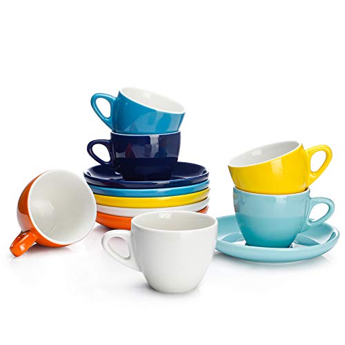 Espresso Cups with Saucers (4 Count)
