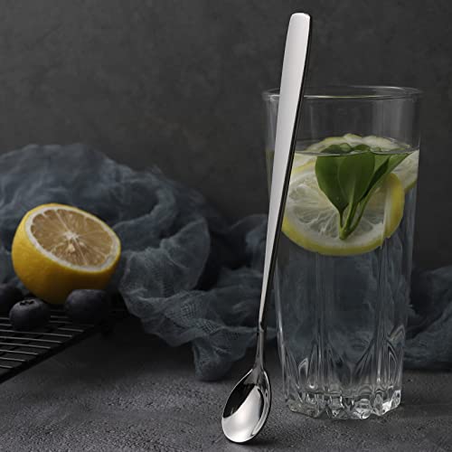 Stainless Steel Iced Tea Spoons Set of 6 Cocktail stir sticks Spoons Bar Spoon for Cold Drinks (6 Count)