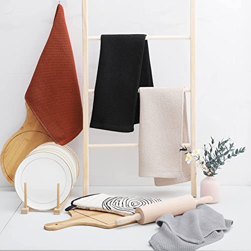 100% Cotton Waffle Weave Kitchen Dish Towels 4 (4 Count)