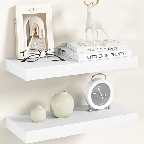 16 Inch Floating Shelves Wall Mounted for Display (2 Count)