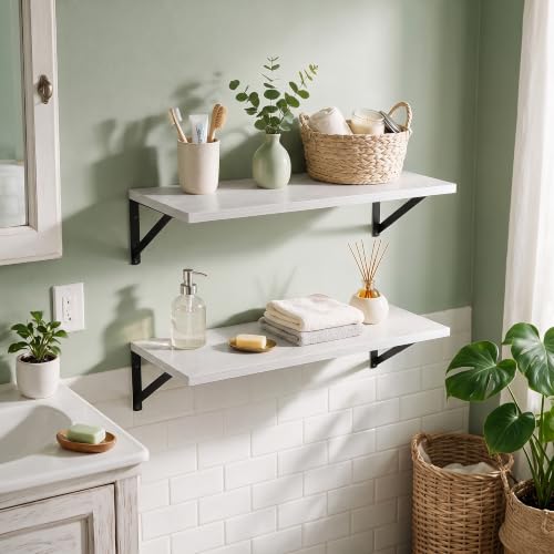Wall Mounted Floating Shelves Set of 2 (2 Count)