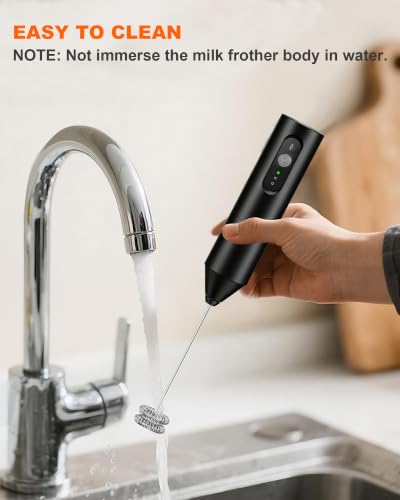 3 Speed Rechargeable Milk Frother Handheld Foam Maker