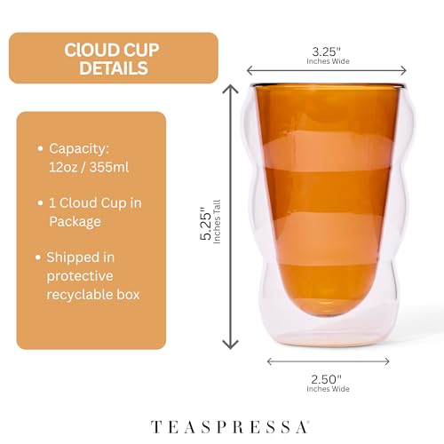 Amber Glass Cloud Cup 12 oz Double