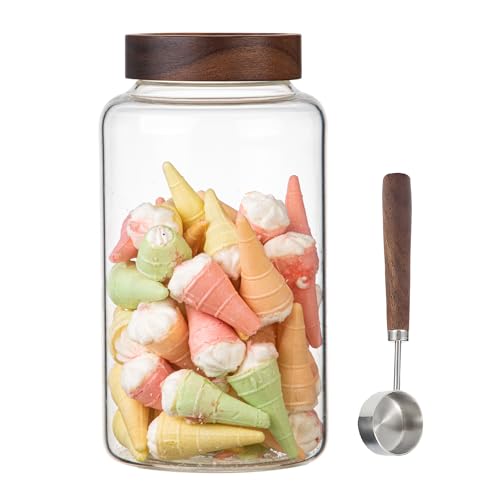 Large Glass Coffee Jars with Spoon