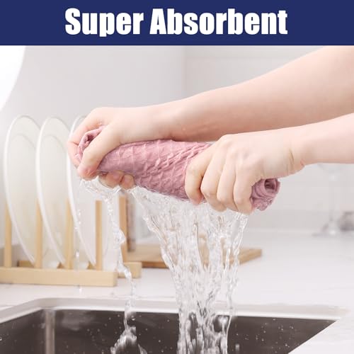 Microfiber Waffle Weave Kitchen Towels (4 Count)
