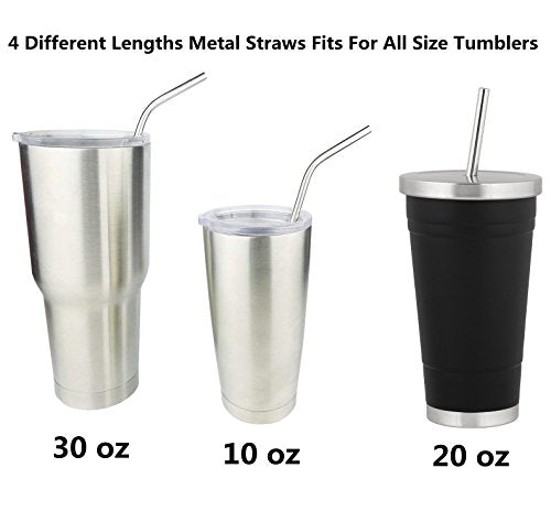 Reusable Stainless Steel Drinking Straws (23 Count)
