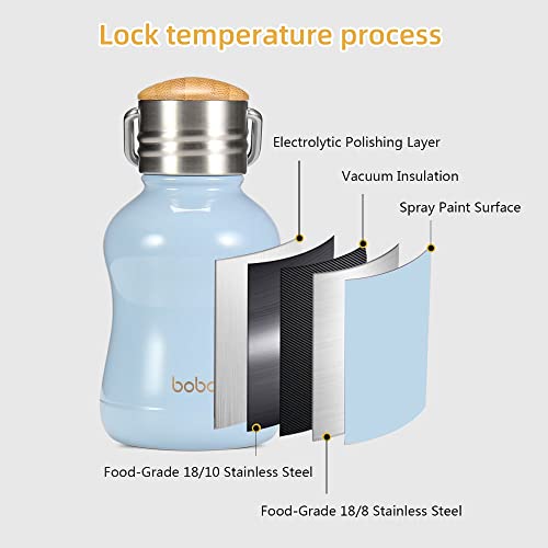 Mini Vacuum Insulated Water Bottle With Bamboo Lid