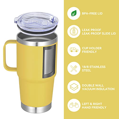 20 oz Insulated Travel Coffee Mugs Set of 6 (6 Count)