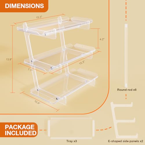 3 Tier Acrylic Serving Tray