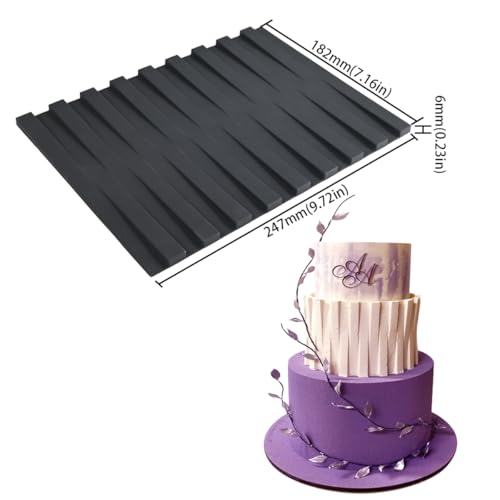 Silicone Lace Mold for Fondant Piano Key Pattern Embossing Mat for Cake Decorating