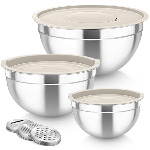 Mixing Bowls Stainless Steel Nesting Salad Bowls Set (6 Count)