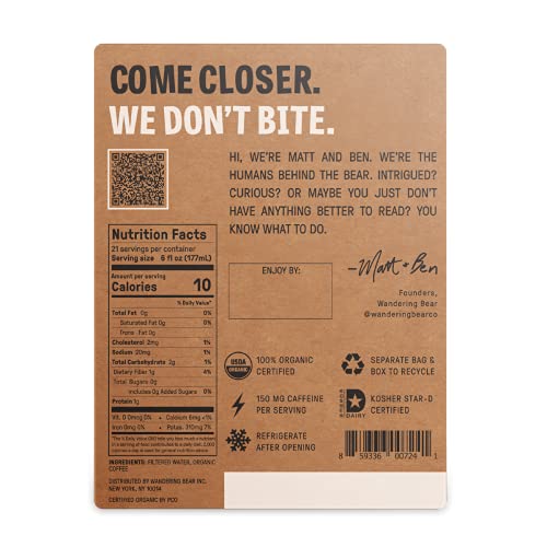 Straight Black Organic Cold Brew Coffee On Tap (128 Fl Oz)
