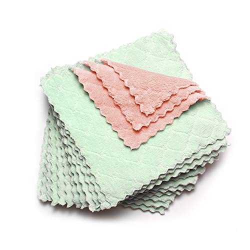 12 Pack Microfiber Dish Cloths for Kitchen Washing Dishes (12 Count)
