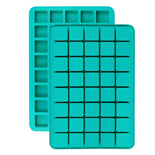 2 Pack 40 Cavity Square Caramel Candy Silicone Molds (80 Cavities)