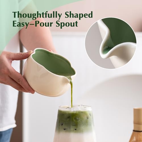Matcha Set 8Pcs Floral Ceramic Matcha Kit with Matcha Whisk