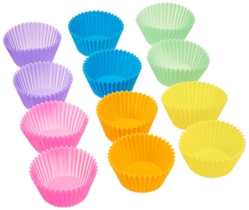 Reusable Non Stick Silicone Baking Cups (12 Count)