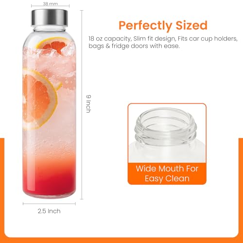 Clear Glass Bottles with Lids